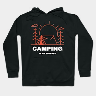 Camping is my therapy Hoodie